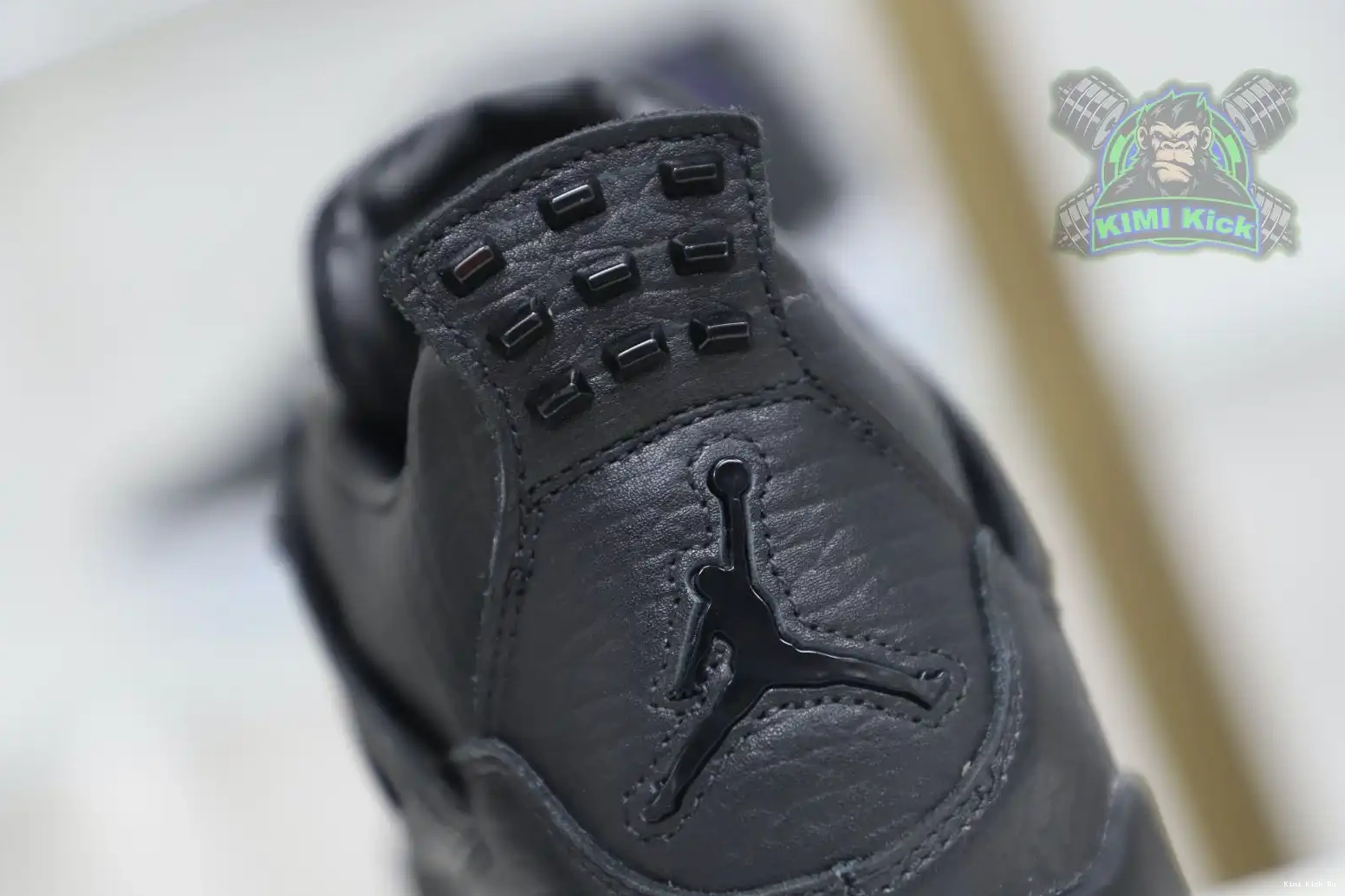 black Jordan Air ponyhair retro Kimikick Jordan 4 0811
